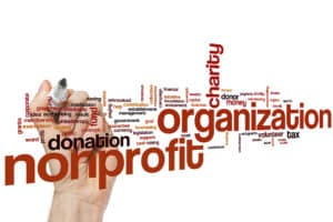 Nonprofit organization word cloud concept